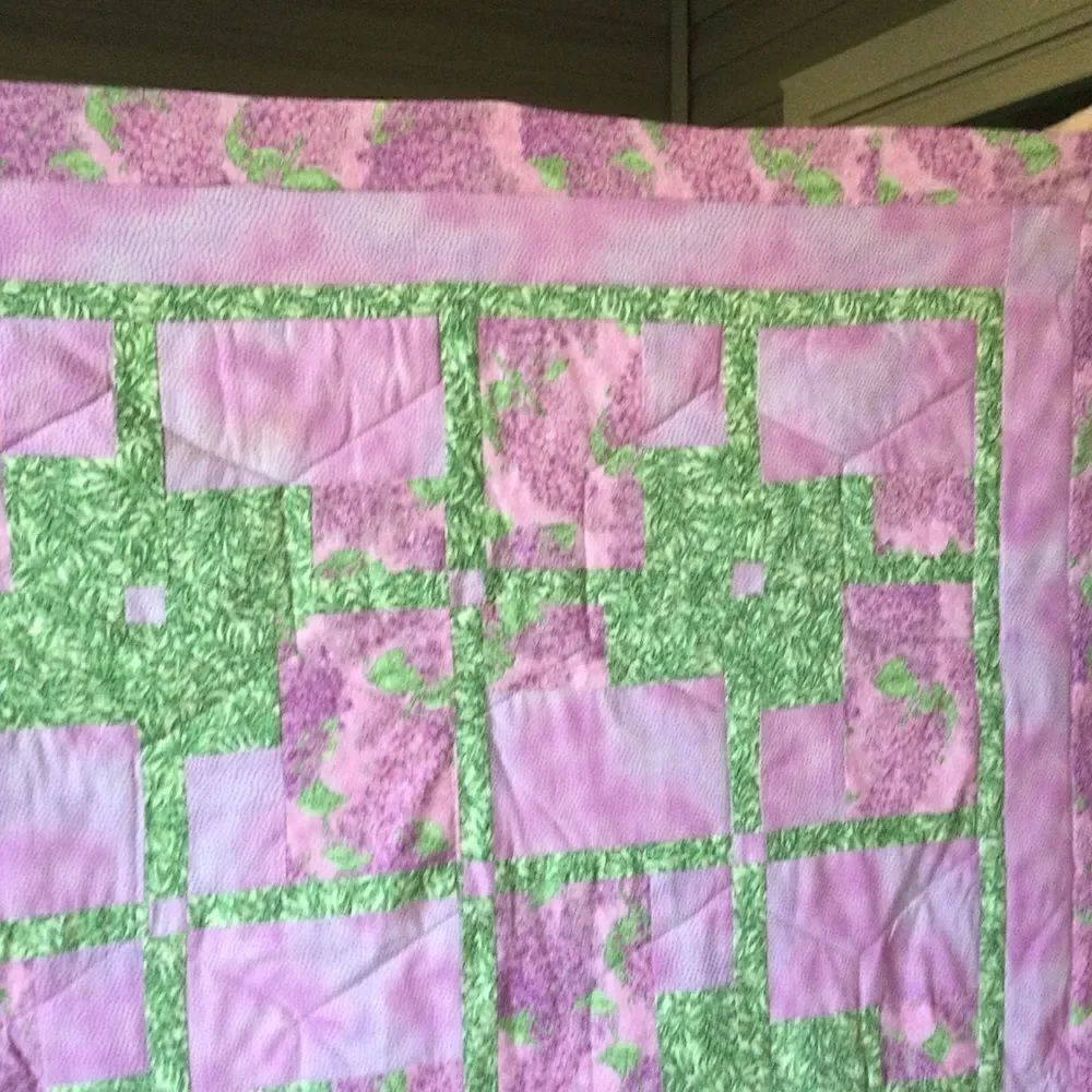 Handmade Quilt. Lilacs
